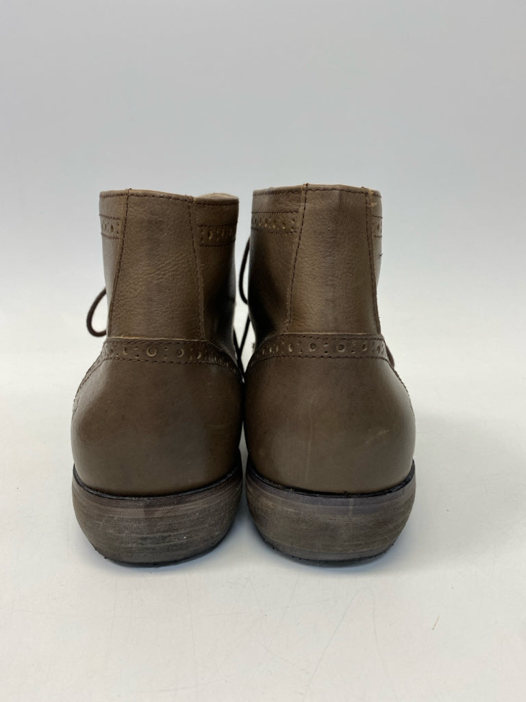 Andrew Marc Size 12 Olive Green Lace-Up Men&