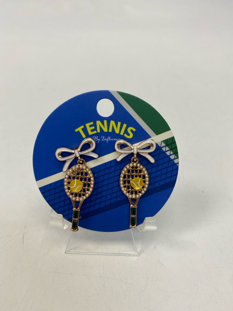 White Gold Tennis  Earrings