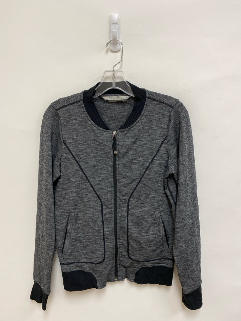 Athleta Size XS Charcoal Mottled Zip Down Athletic Jacket