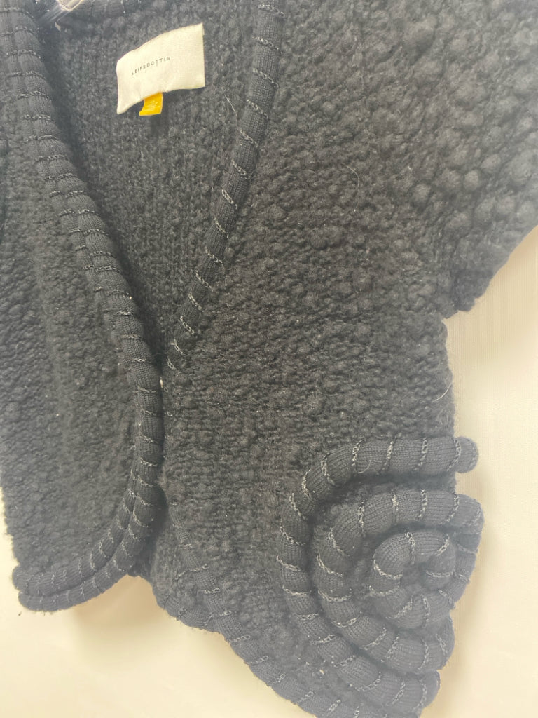 Leifsdottir Size XS Black Texture Cropped Ladies Sweater