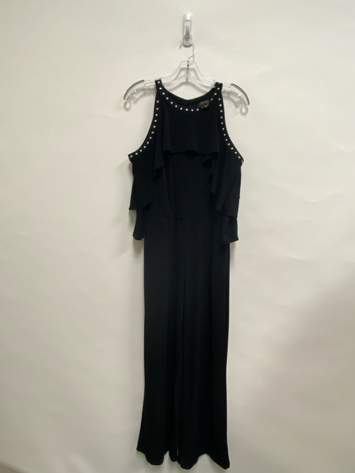 Size L Black Studded Cold Shoulder Ladies Jumpsuit