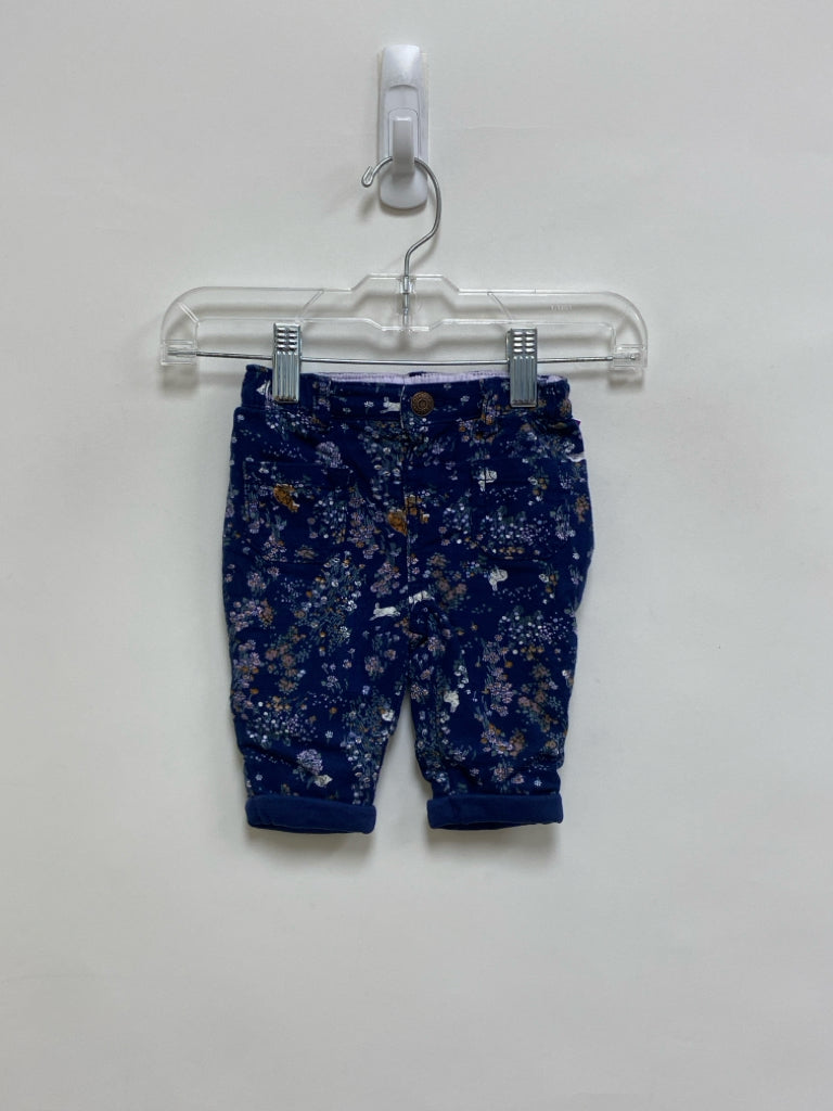 Osh Kosh SIZE 3M Navy Lavender/Tan Flowers Girl&