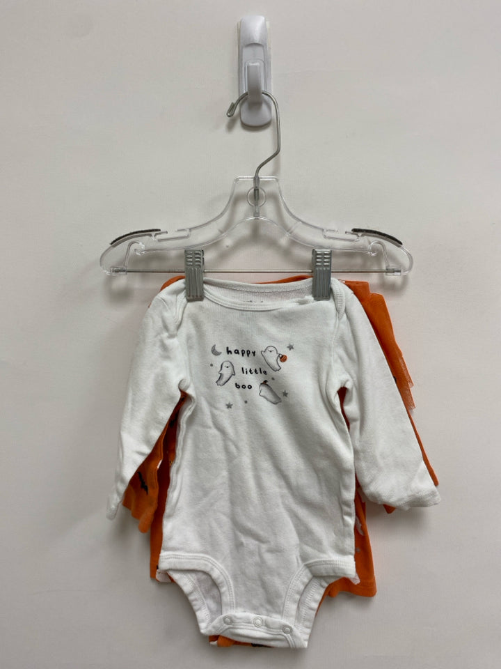 SIZE 6M White Orange Jack O&