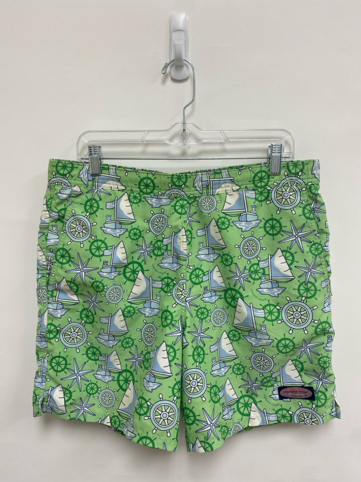 Vineyard Vines Size S Green/White Blue Boats Men&