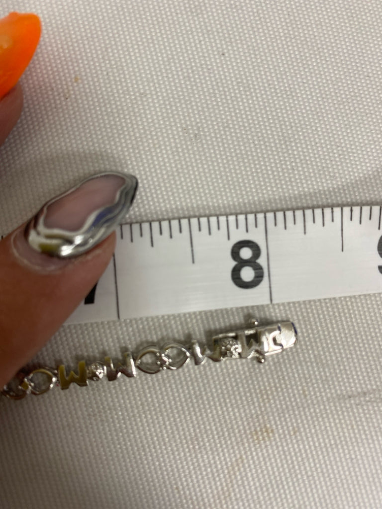 Silver Clear Words Bracelet