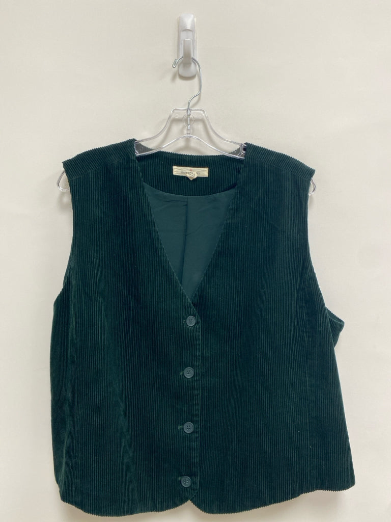 SEASALT CORNWALL  SIZE  18 Dark Green Corduroy Plus Size Vest