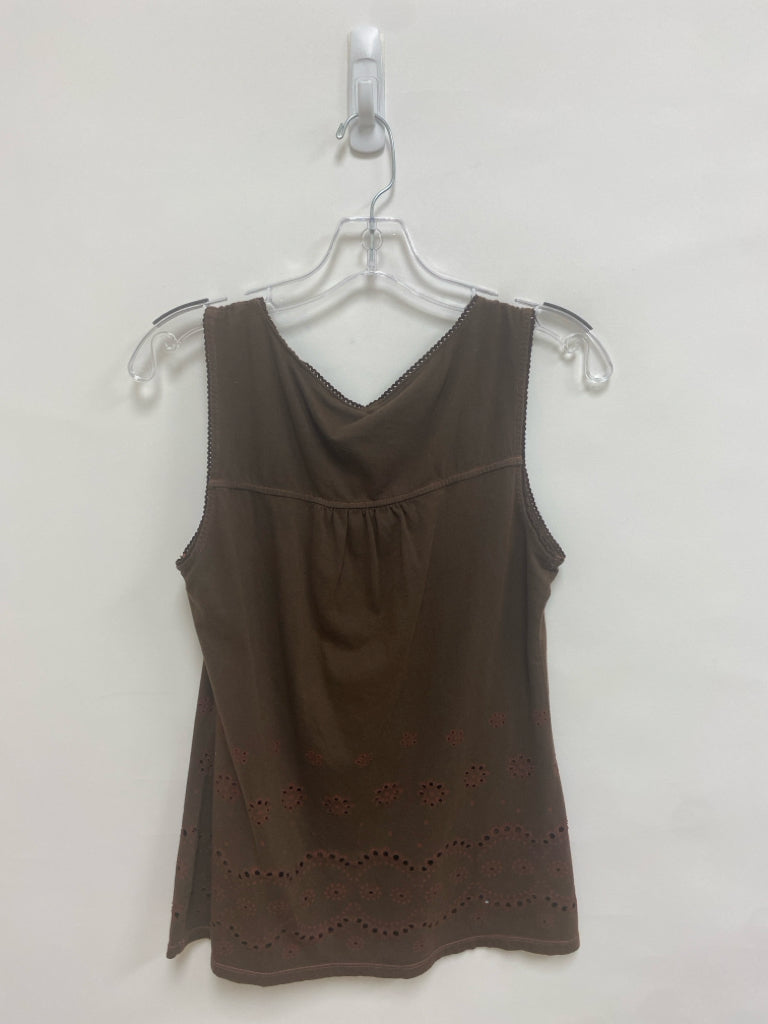 NWT little yellow button Size S Brown Tank Ladies Top