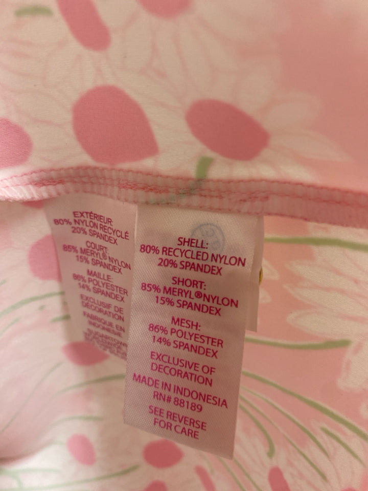 NWT LILLY PULITZER Size M Pale Pink White/Green Flowers Ladies 2pc Dress