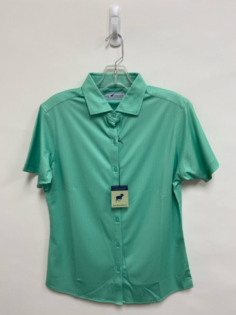 NWT Horn Legend Size M Seafoam Button Up Athletic Top