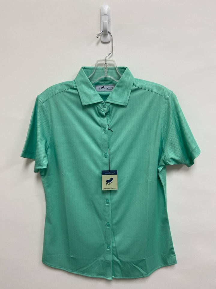 NWT Horn Legend Size M Seafoam Button Up Athletic Top