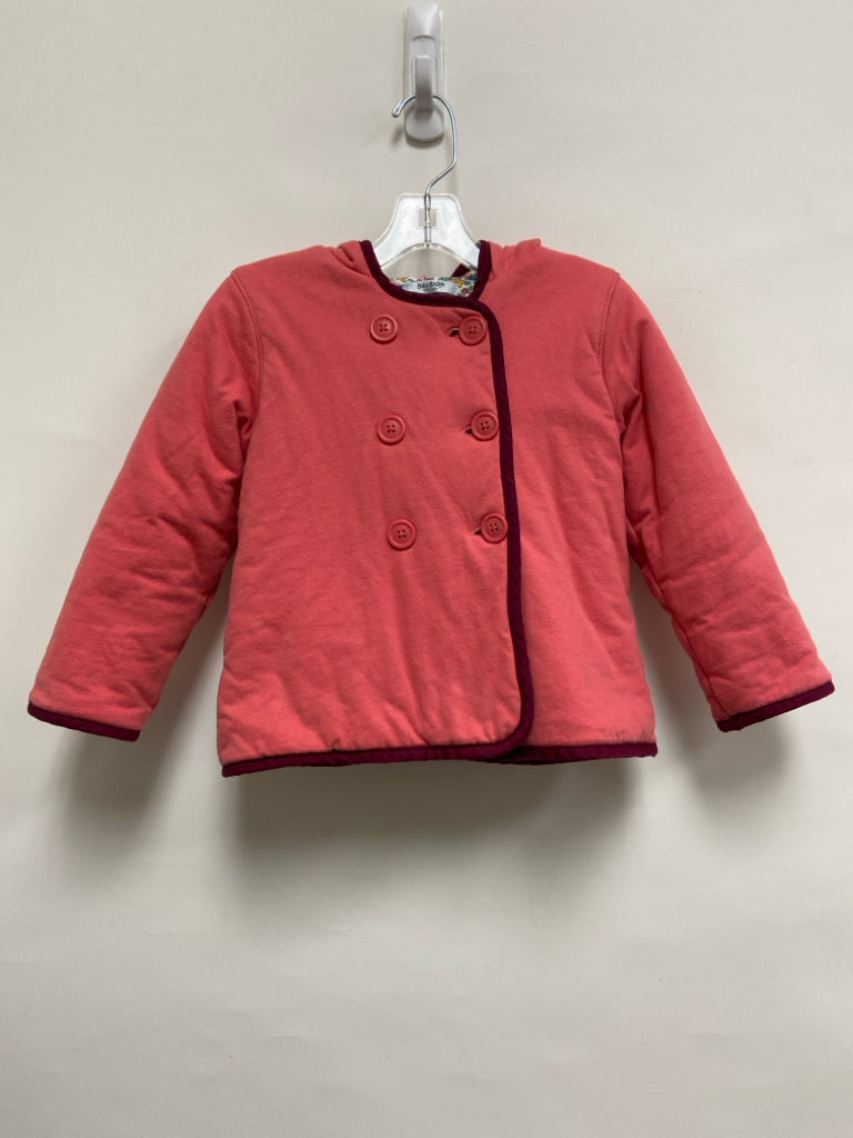 Baby Boden SIZE 2/3 Coral Double-Breasted Hooded Girl&