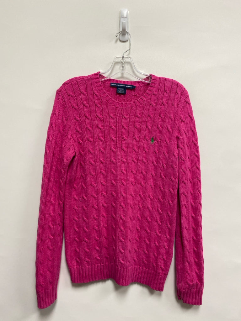 Lauren Ralph Lauren Size L Pink Cable Knit Ladies Sweater