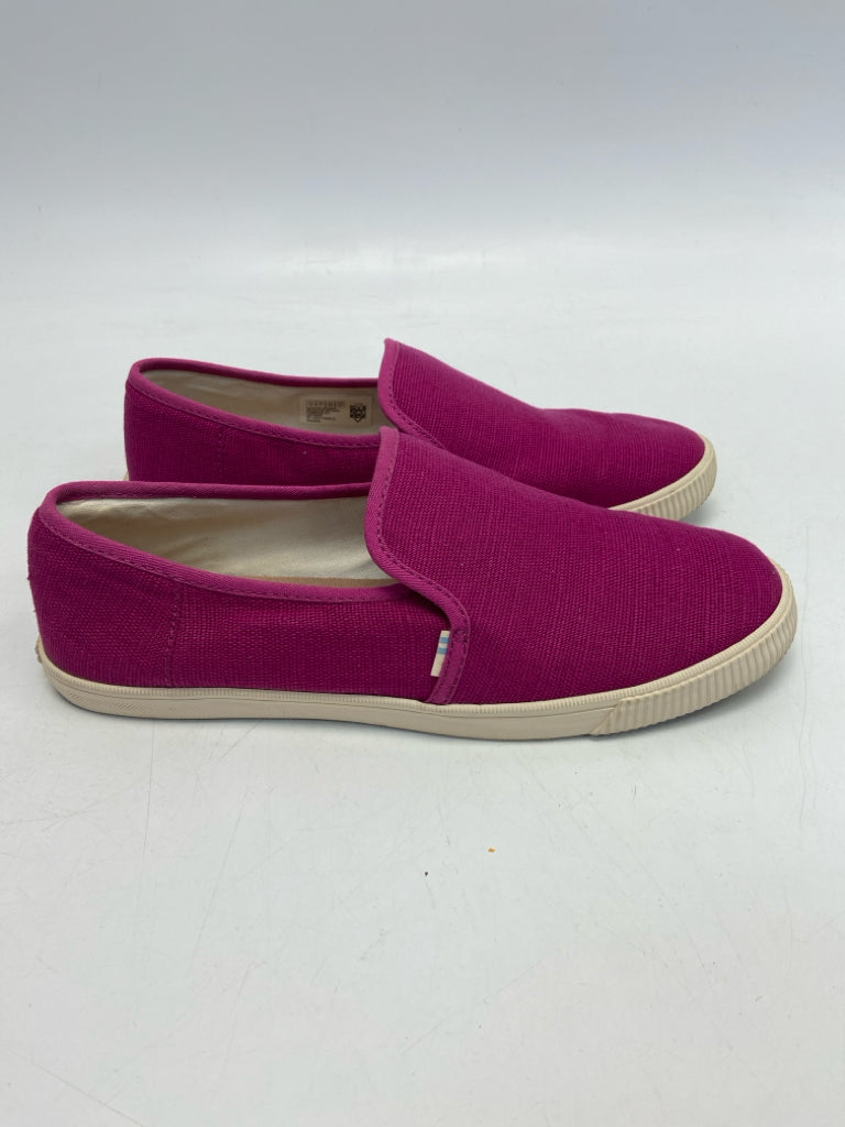 Toms  Size 9 Magenta Canvas Sneakers
