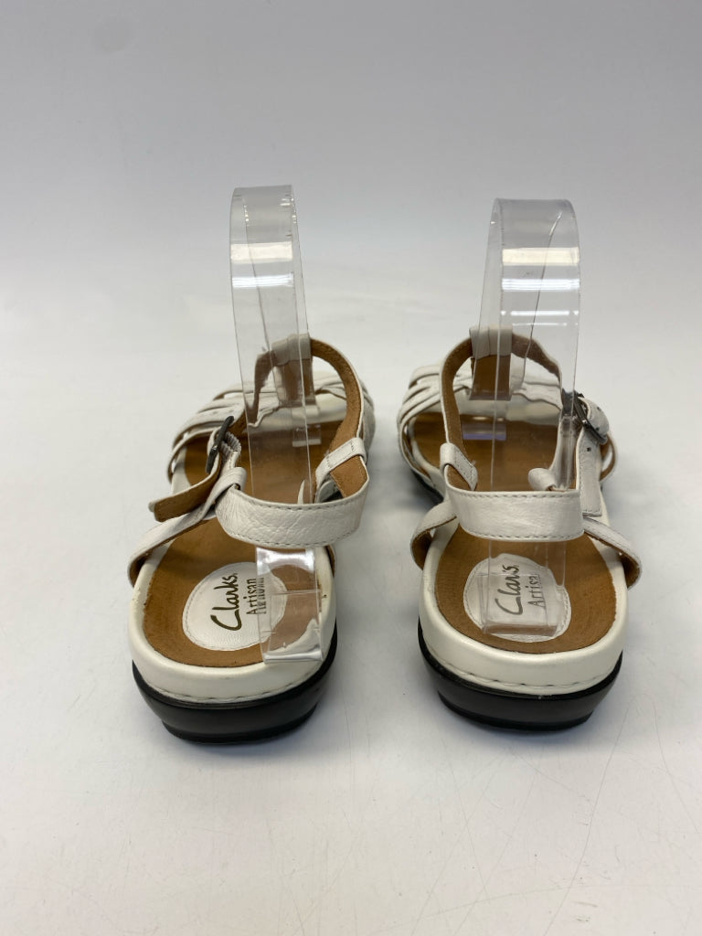 Clarks  Size 9.5 White Sandals