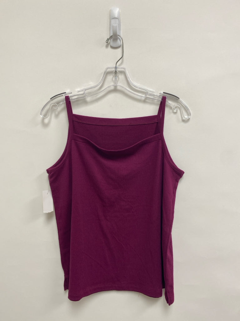 NWT LOFT Size L Cranberry Texture Tank Ladies Top