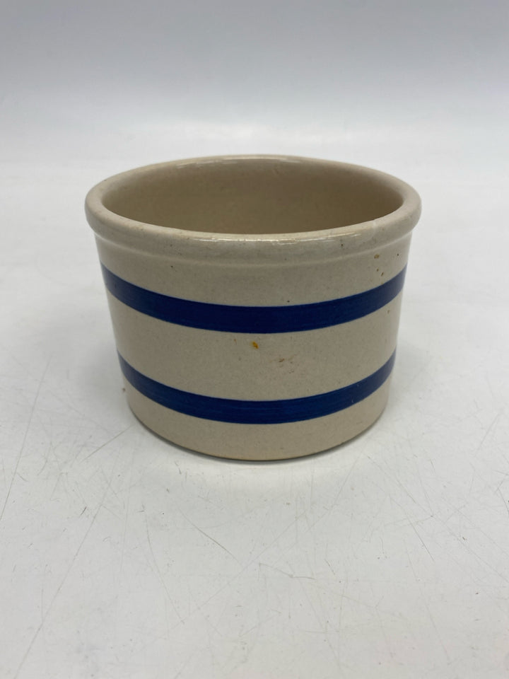 Tan Blue Striped Pottery