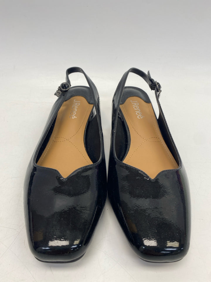J. Renee US Shoe Size 11 Black Patent Flats