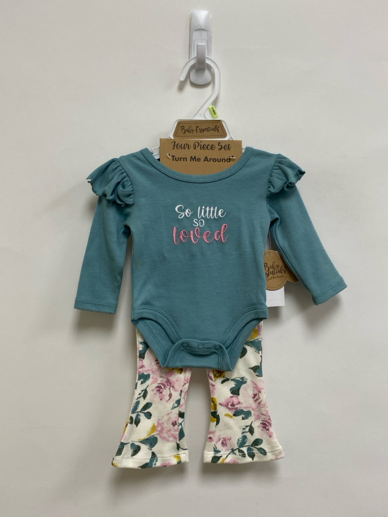 NWT SIZE 3M Seafoam Cream/Pink Girl&