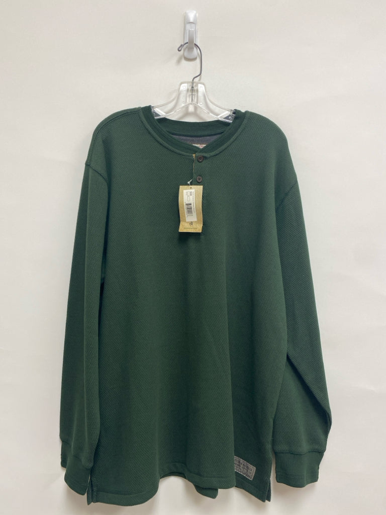 NWT Size XL Dark Green Henley Men&