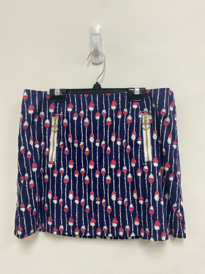 LILLY PULITZER Size 4 Navy White/Pink Ropes Ladies Skirt