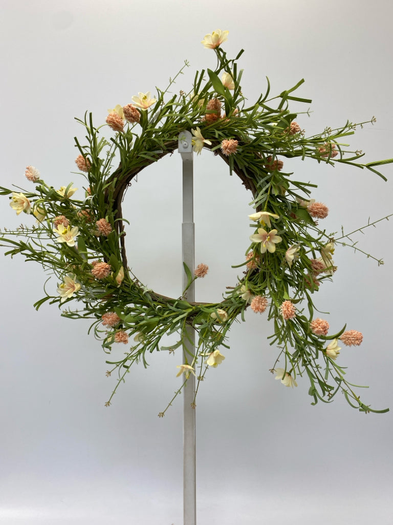 Pale Pink Green Grapevine Wreath