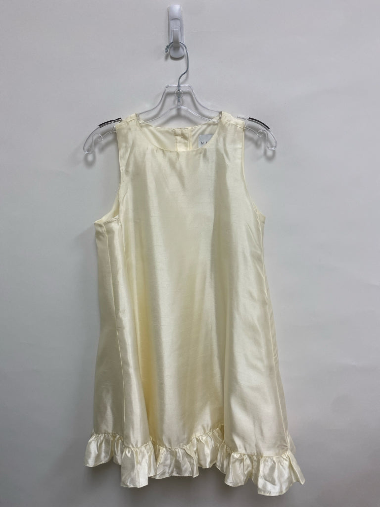Size S Ivory Ruffles Sleeveless Ladies Dress