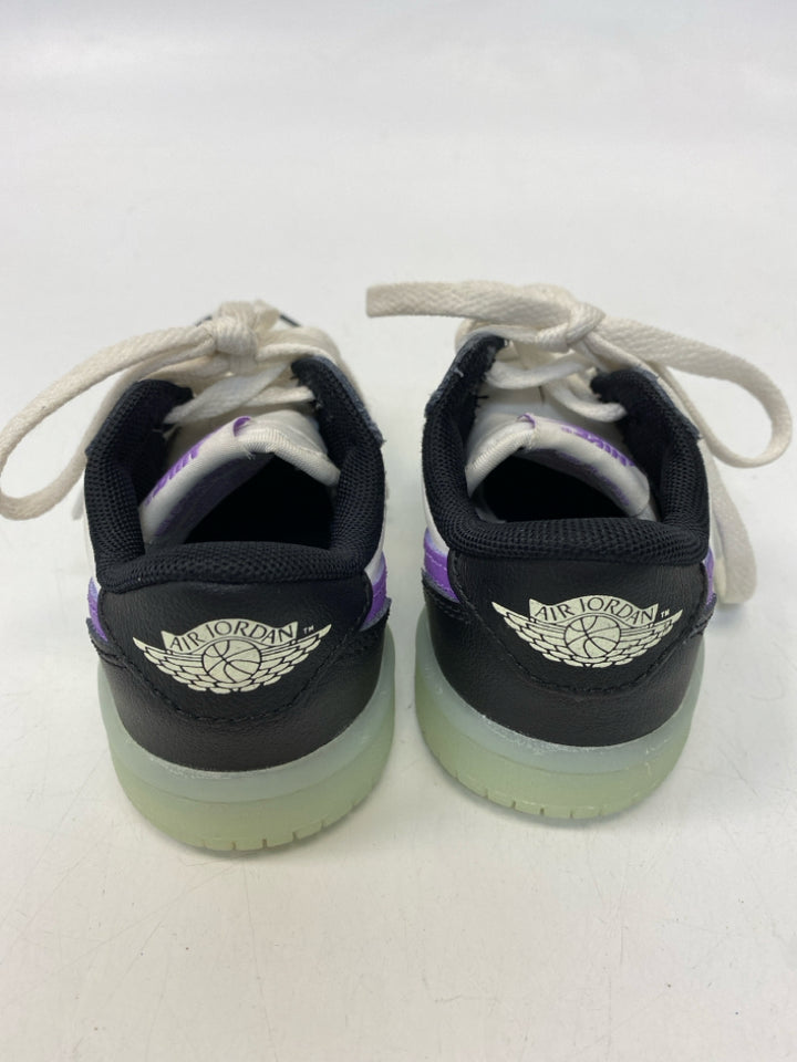 Nike SIZE 8 White Black/Purple Lace-Up Girl&