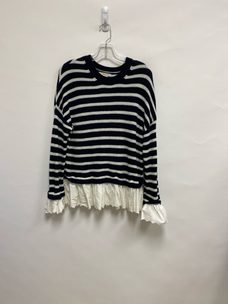 Boden Size 8 Navy/White Stripes Overlay Ladies Sweater