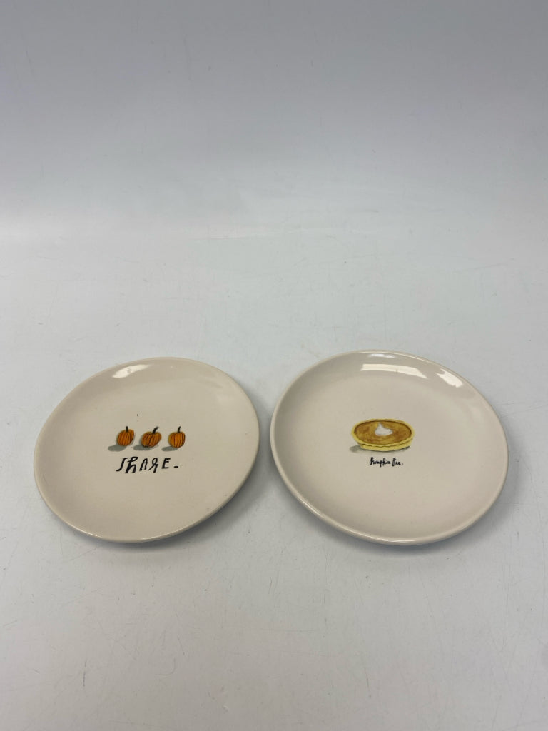 Rae Dunn Cream Orange Pumpkin Plate (s)