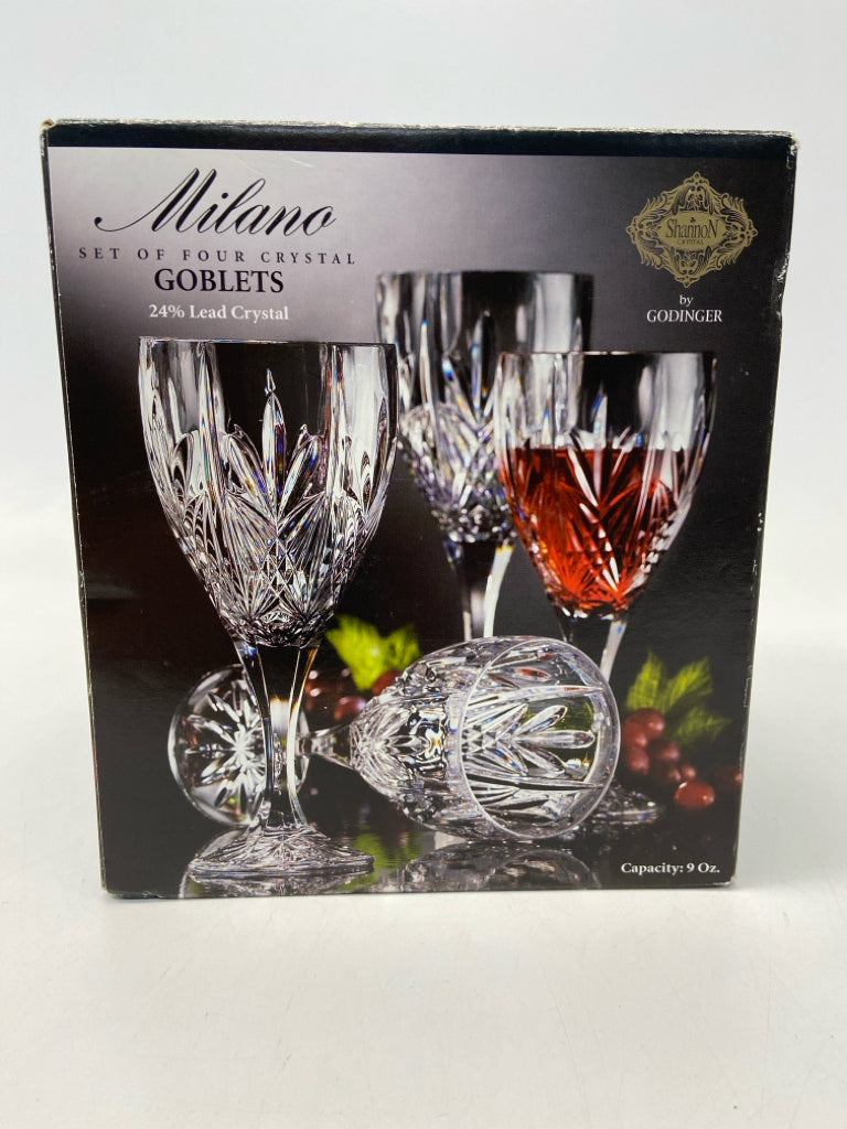 Shannon Crystal Clear Pineapples Crystal Glassware
