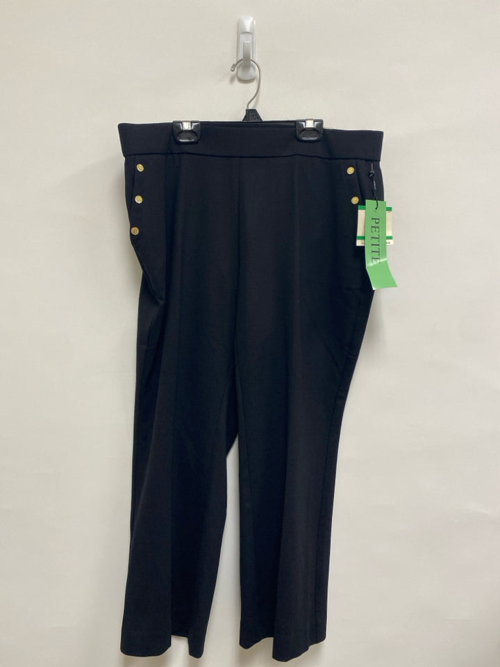 NWT Anne Klein Size LP Black Cropped Petite Pants