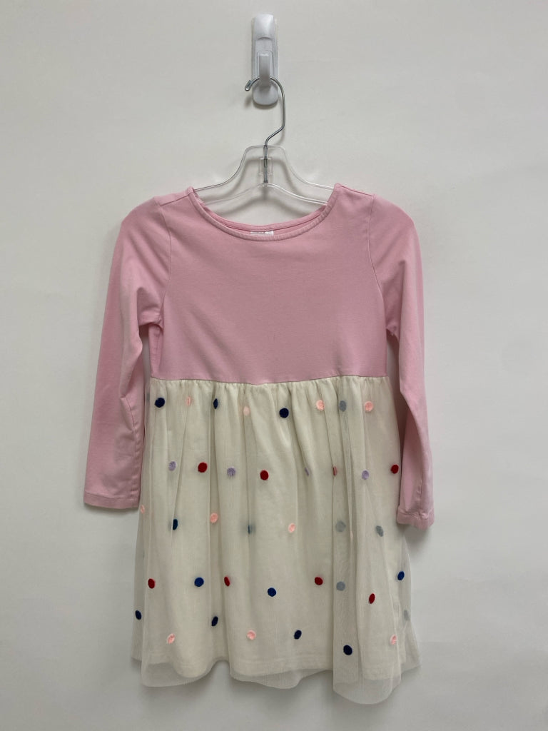 hanna Andersson SIZE 6/7 Pink/Cream Multi Color Polka Dot Girl&