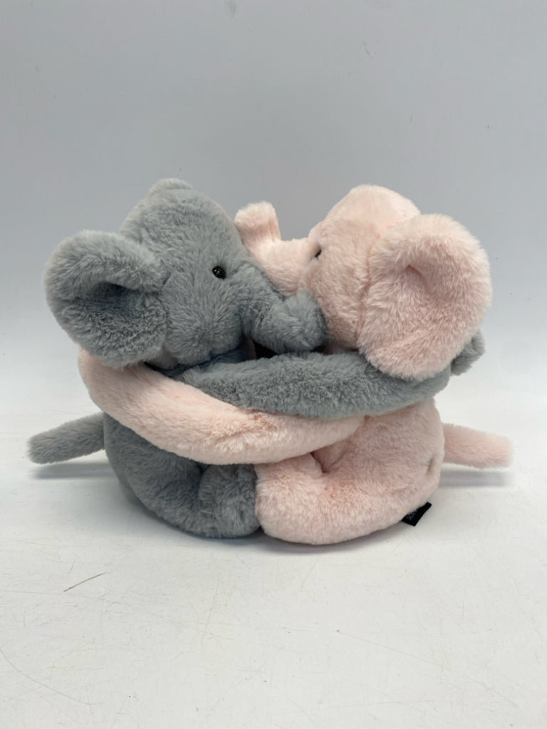 FAO Schwarz Pink Gray Stuffed Animal