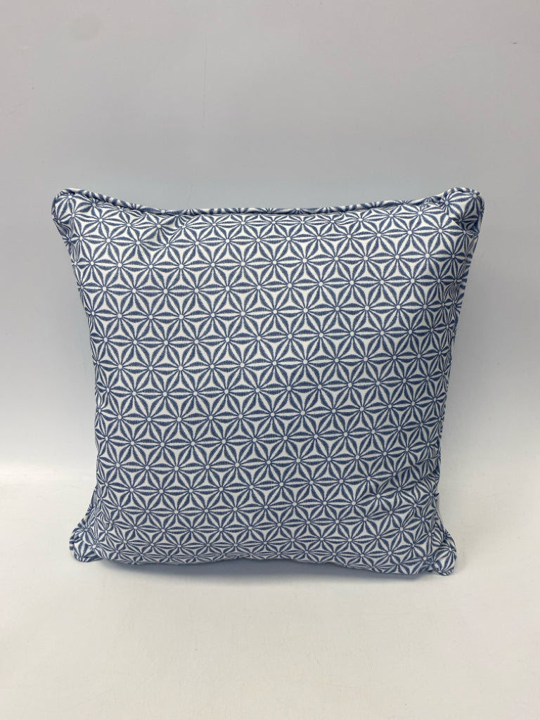 Tommy Bahama White Blue Print Pillow