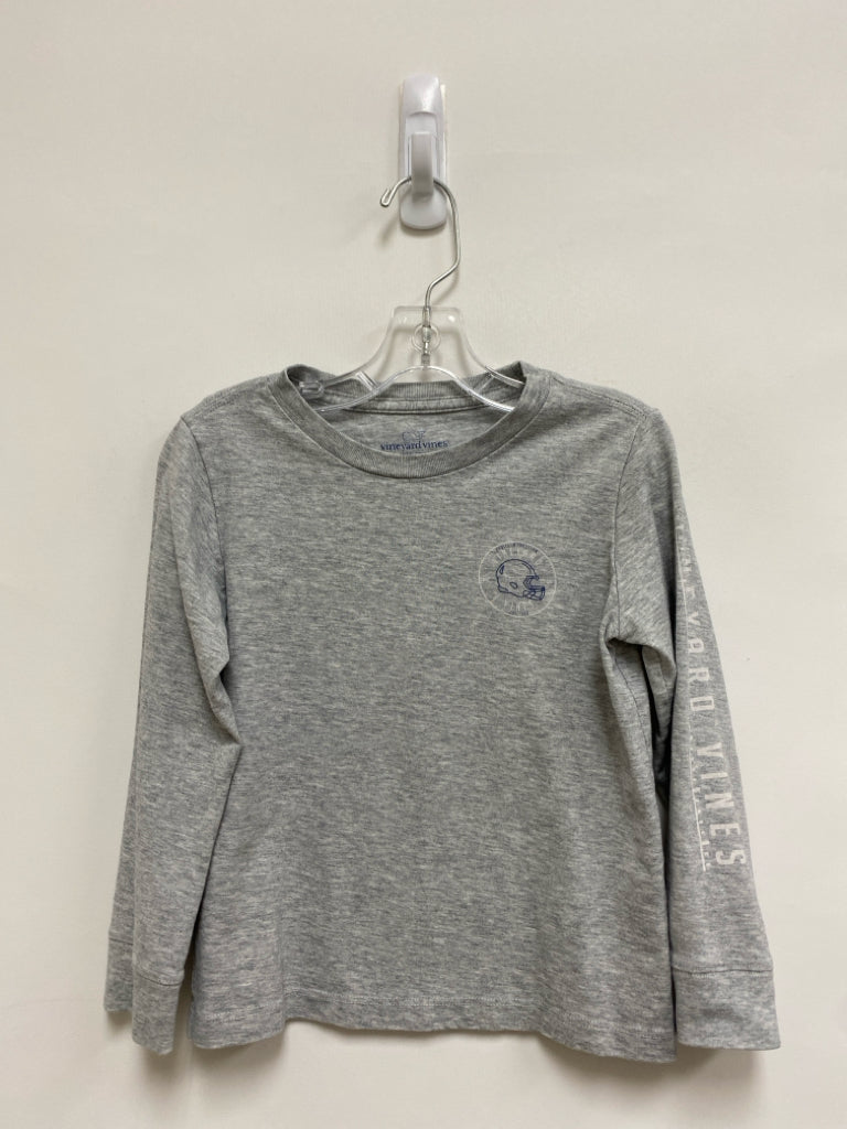 Vineyard Vines SIZE 4T Gray Football Long Sleeve Tee Boy&