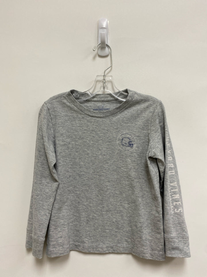 Vineyard Vines SIZE 4T Gray Football Long Sleeve Tee Boy&