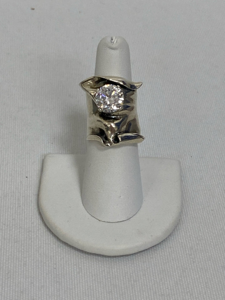 Silver Clear Jeweled Ring