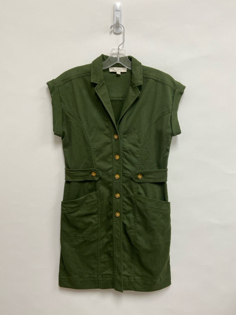 LOFT Size 0 Olive Green Denim Ladies Dress