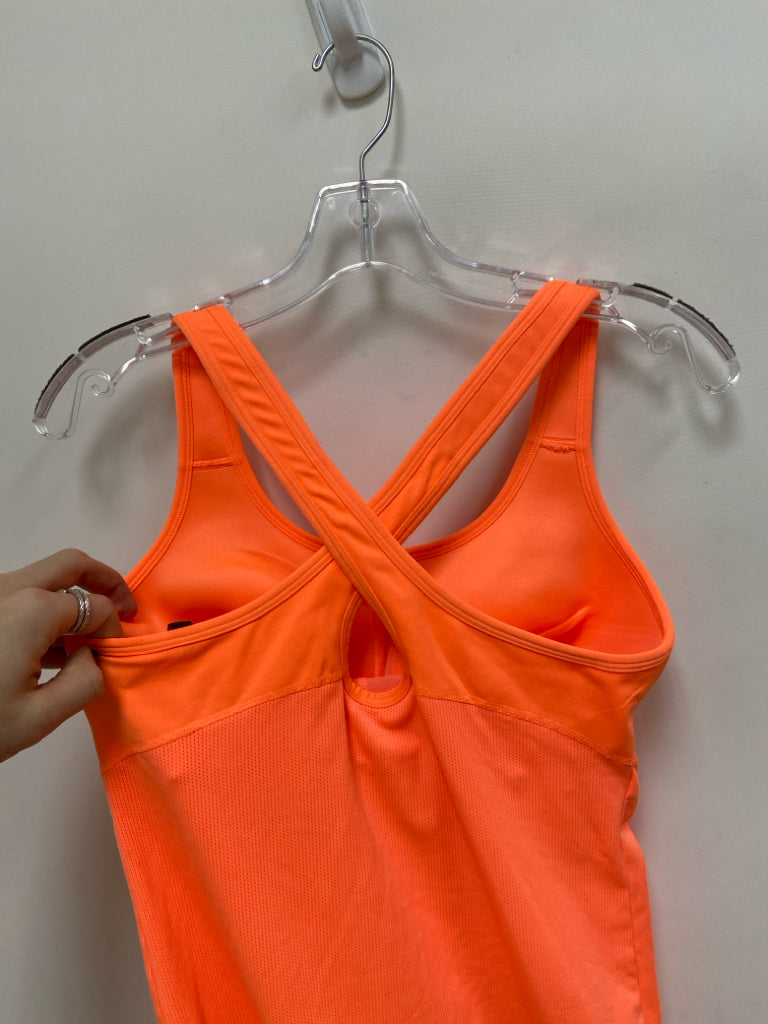 Athleta Size S Neon Orange Tank Athletic Top