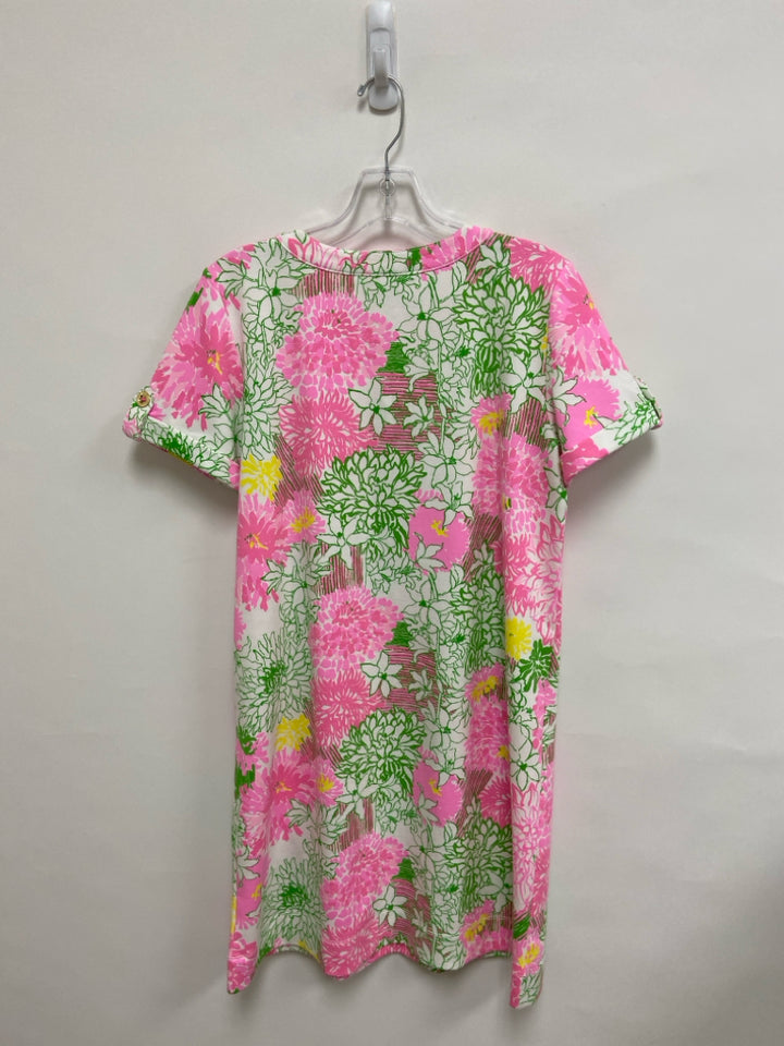 NWT LILLY PULITZER Size M Pink Green/White Flowers Ladies Dress