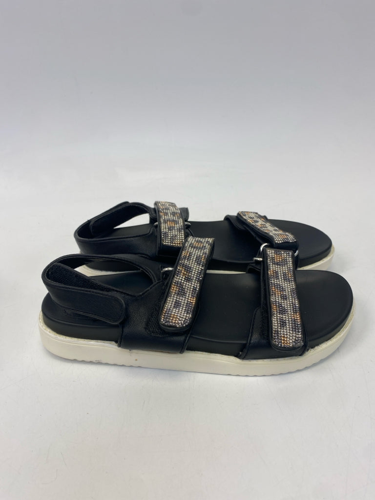 Size 8 Black Rhinestone(s) Sandals