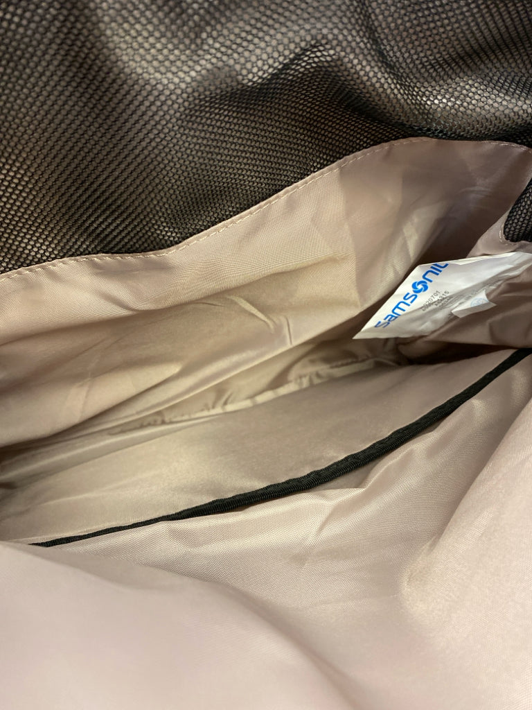 Samsonite Black Gold Zipper Nylon Tote Bag