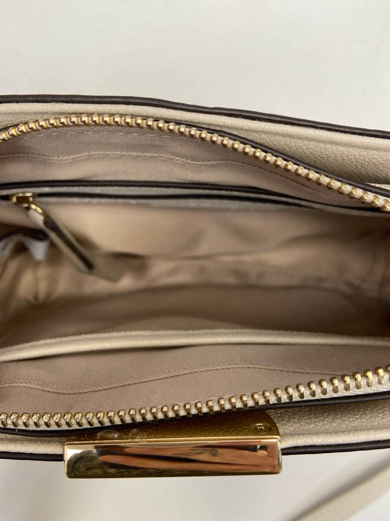 Nine West Beige Gold Accent(s) Crossbody