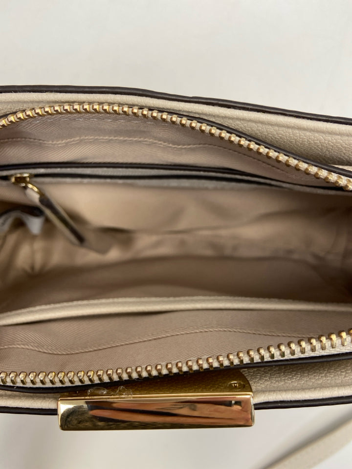 Nine West Beige Gold Accent(s) Crossbody