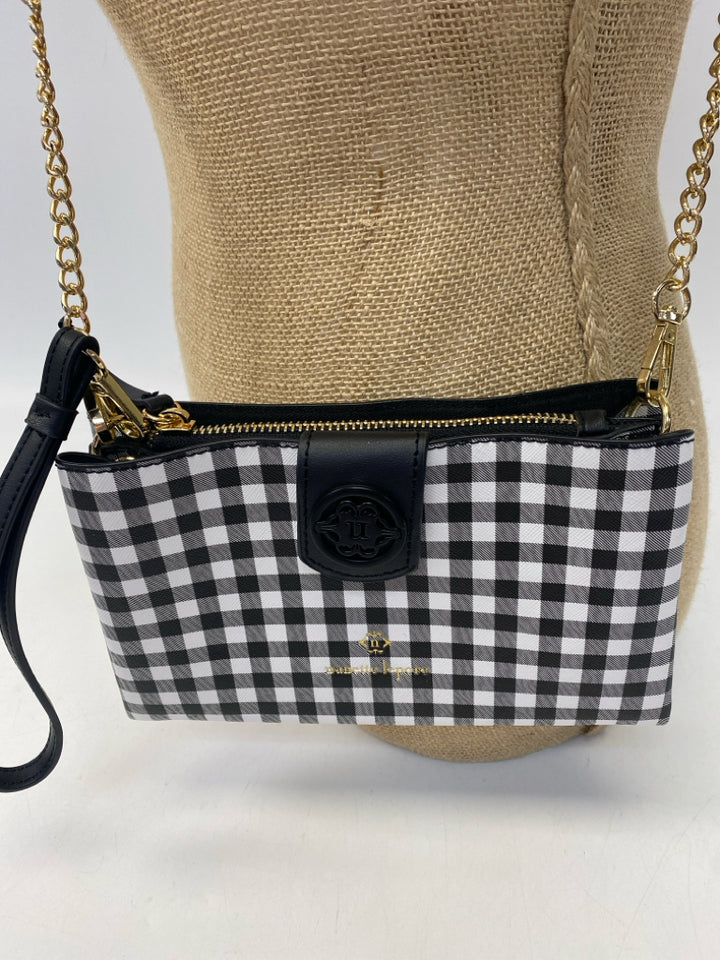 Nanette Lepore Black White Checkered Crossbody