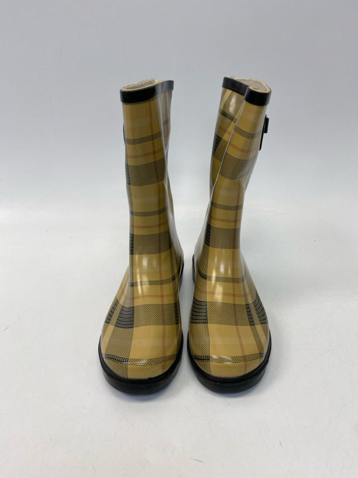 Henry Ferrera US Shoe Size 6 Brown Black Plaid Rubber Boots