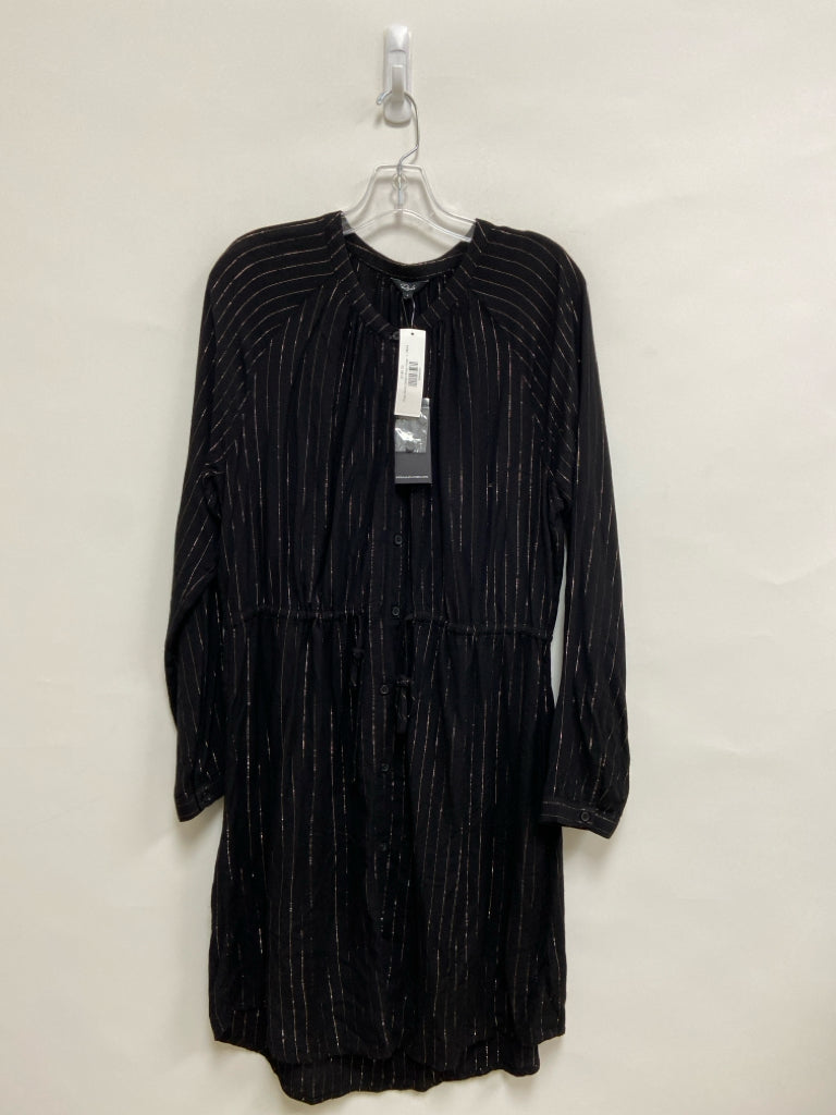NWT Rails Size L Black Gold Striped Ladies Dress