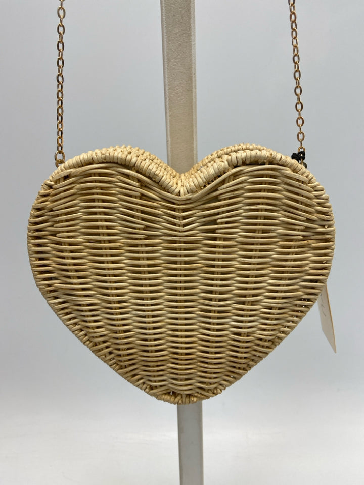 NWT Kayu Natural Straw Crossbody