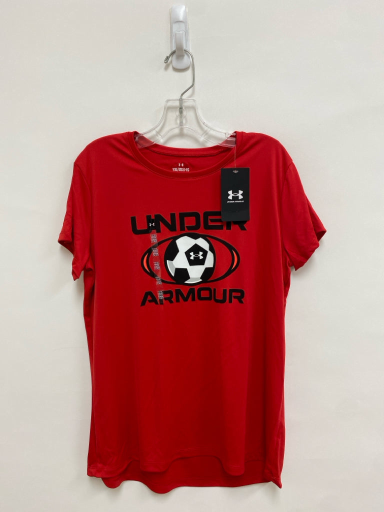 NWT Under Armour SIZE XL Red White/Black Soccer Girl&