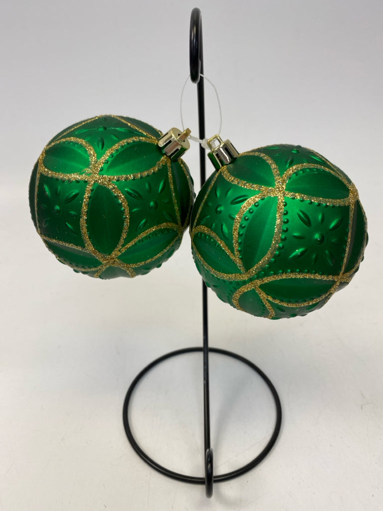 Green Gold Ornaments